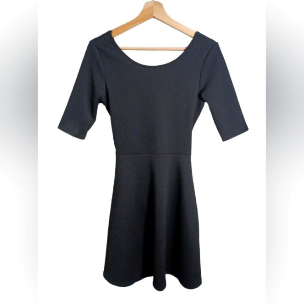 Black midi dress